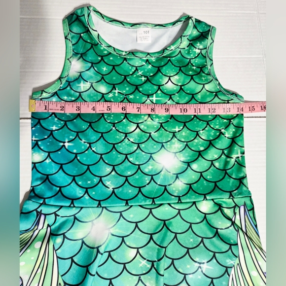 Mermaid Dress Girls Kids Summer Sleeveless Sundress Outfit Twirly 10 - Picture 7 of 8